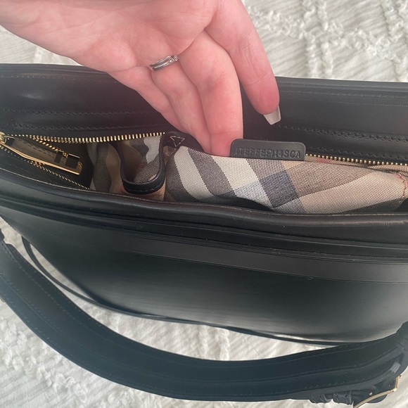 Burberry Dutton Bridle Handbag Black Nova Check - Picture 13 of 13